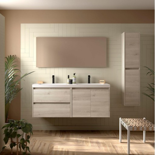 Mueble de baño Noja suspendido 2 cajones y 2 puertas 140 cm de Salgar [6]