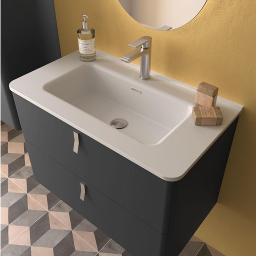 Mueble de baño Uniiq suspendido 2 cajones antracita mate de Salgar [1]