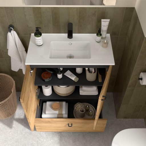 Mueble de baño Inara con patas 1 cajon y 2 puertas de Salgar [4]