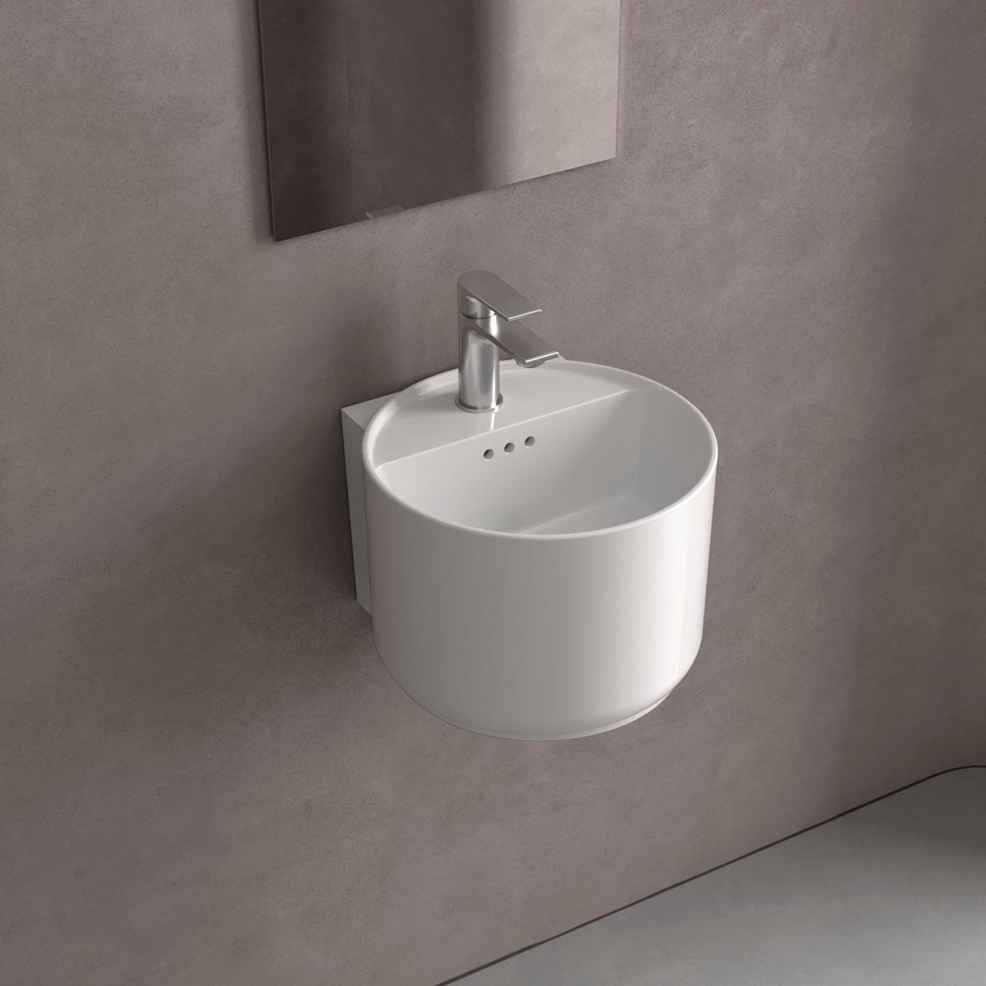 Lavabo de porcelana Monolith Mini suspendido de Salgar