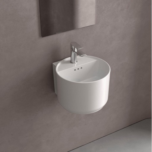 Lavabo de porcelana Monolith Mini suspendido de Salgar