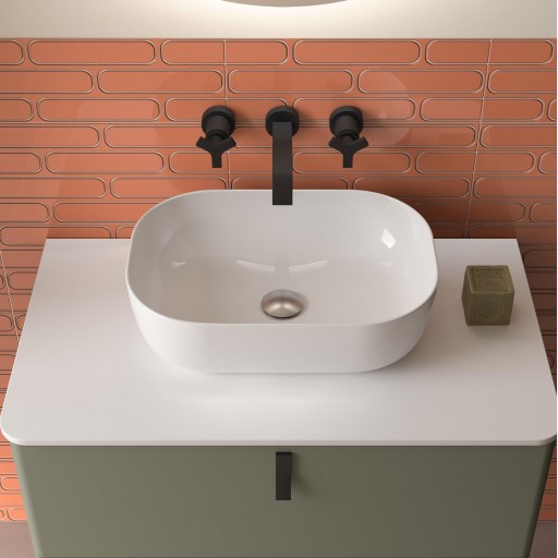 Mueble de baño Uniiq suspendido 2 cajones sobre encimera bosque de Salgar [1]