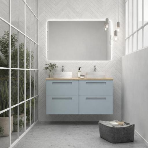 Mueble de baño sobre encimera Paris 2 senos suspendido de Avila Dos [1]