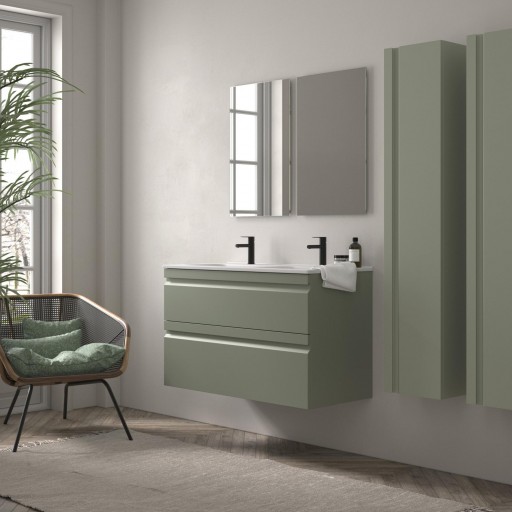 Mueble de baño Natalia 2 cajones suspendido promo de Avila Dos con diferentes opciones [3]