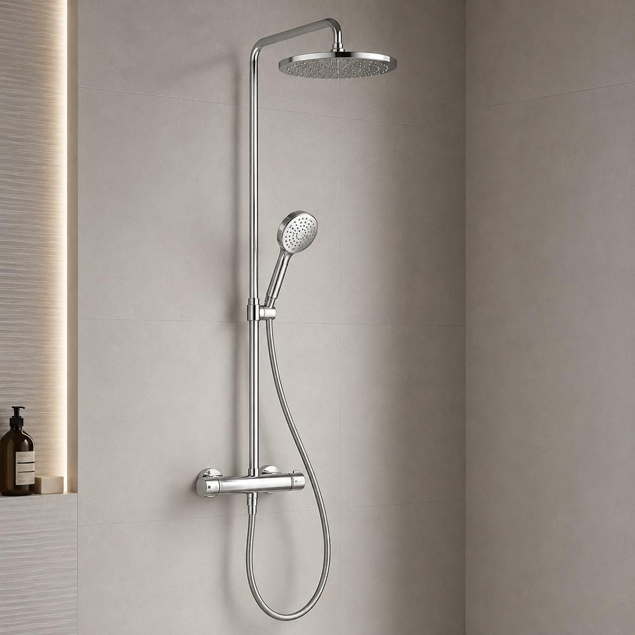 Conjunto de ducha termostatico Raindance S showerpipe 300 1 jet cromo de Hansgrohe