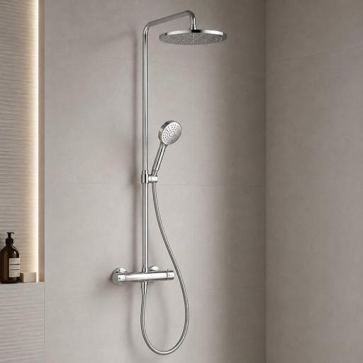 Conjunto de ducha termostatico Raindance S showerpipe 300 1 jet cromo de Hansgrohe