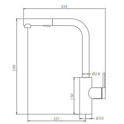 Grifo de cocina monomando Oporto cromo de Imex [1]