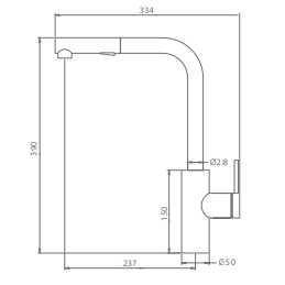 Grifo de cocina monomando Oporto blanco mate de Imex [1]