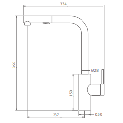 Grifo de cocina monomando Oporto negro mate de Imex [1]