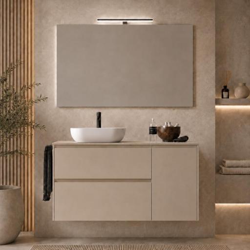 Mueble de baño sobre encimera Carmen 2 cajones 1 puerta suspendido costados vistos de Avila dos [1]