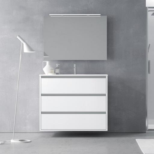Mueble de baño encastrado Carmen 3 o 6 cajones suspendido costados vistos de Avila Dos [0]