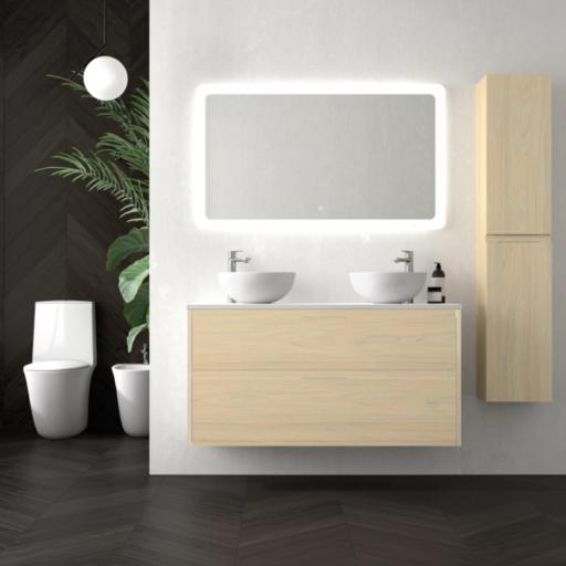 Mueble de baño sobre encimera Carmen 2 cajones suspendido estructura vista laminados de Avila Dos [2]