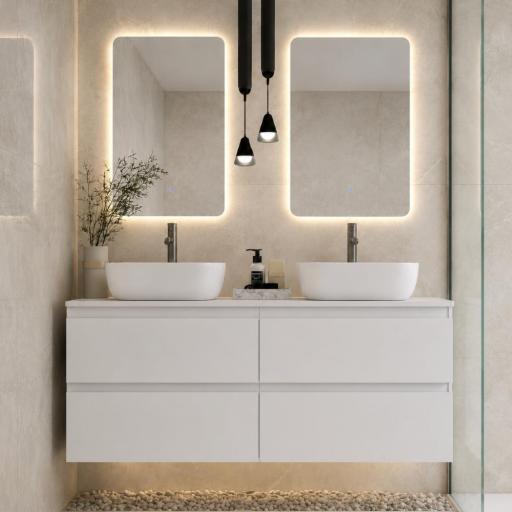 Mueble de baño sobre encimera Carmen 4 cajones suspendido estructura oculta de Avila dos [2]