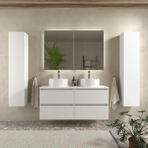 Mueble de baño Bequia con encimera suspendido 2 cajones de Salgar [2]