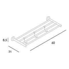 Repisa con perchas Neo de Manillons Torrent con diferentes acabados [2]