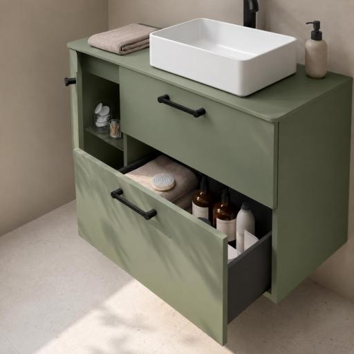 Mueble de baño Verso suspendido sobree encimera de Visobath [2]