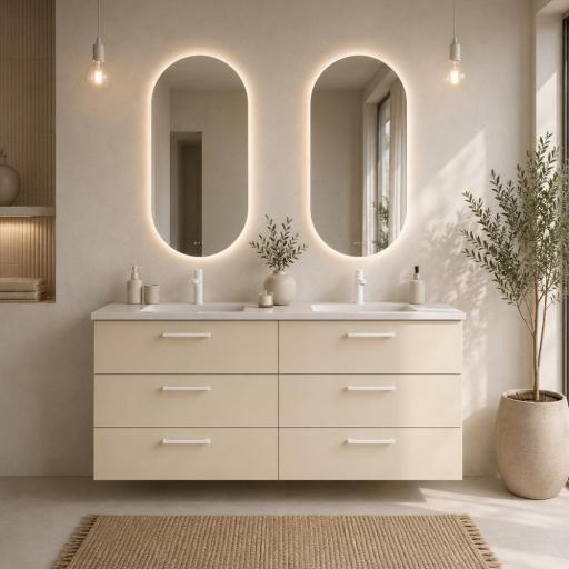 Mueble de baño encastrado Carmen 3 o 6 cajones suspendido estructura oculta de Avila Dos [4]