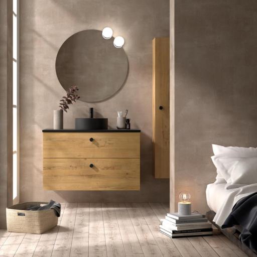 Mueble de baño sobre encimera Carmen 2 cajones suspendido estructura oculta laminados de Avila Dos [4]