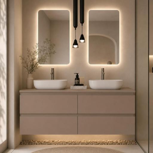 Mueble de baño sobre encimera Carmen 4 cajones suspendido estructura oculta de Avila dos [1]