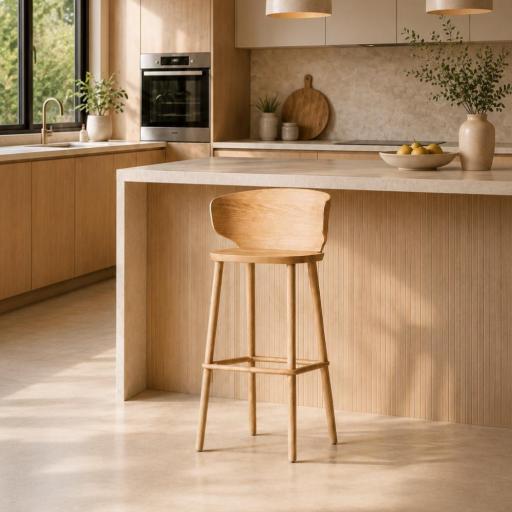 Taburete Alcor Wood con brazos de Cancio [1]