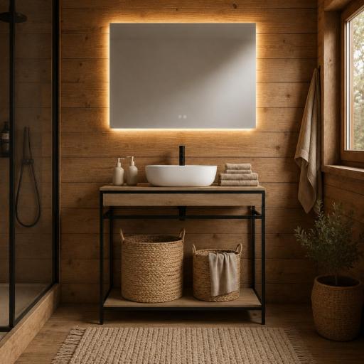 Mueble de baño sobre encimera Frida estructura negra 80cm de Avila Dos [0]