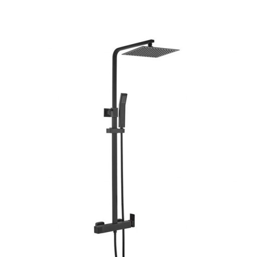 Columna de ducha monomando Inverter cuadrado negro mate de Gme [0]
