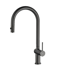 Grifo de cocina monomando extraíble Lazio Black Gun Metal de Imex [0]