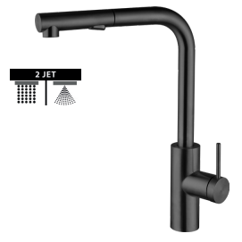 Grifo de cocina monomando Oporto black gun metal de Imex [0]