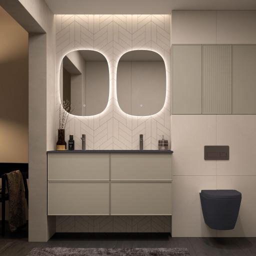 Mueble de baño encastrado 4 cajones Blanca suspendido de AVILA DOS [3]