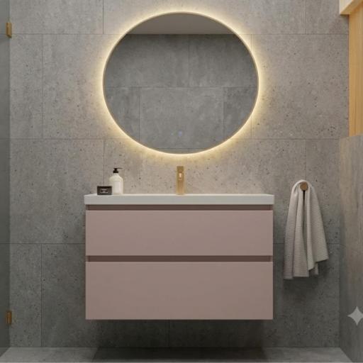 Mueble de baño Elena 2 cajones suspendido con lavabo Three de Avila Dos [5]