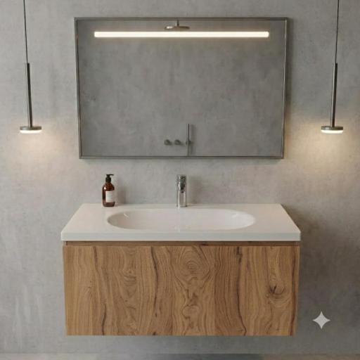 Mueble de baño Elena 1 cajon suspendido con lavabo Three de Avila Dos [3]