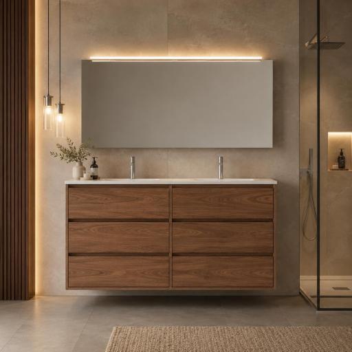 Mueble de baño encastrado Carmen 3 o 6 cajones suspendido costados vistos de Avila Dos [3]