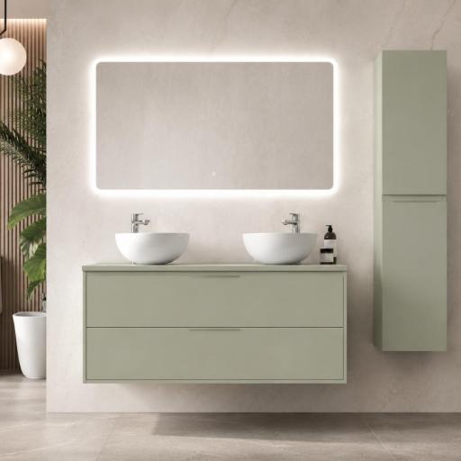 Mueble de baño sobre encimera Carmen 2 cajones suspendido estructura vista laminados de Avila Dos [3]