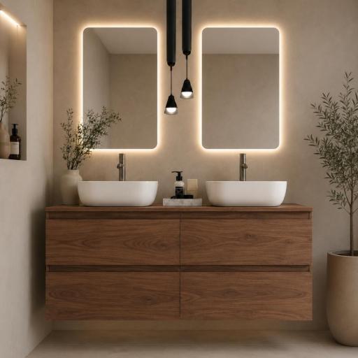 Mueble de baño sobre encimera Carmen 4 cajones suspendido estructura oculta de Avila dos [3]