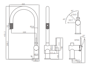 Grifo de cocina monomando con osmosis Lazio níquel cepillado de Imex [1]