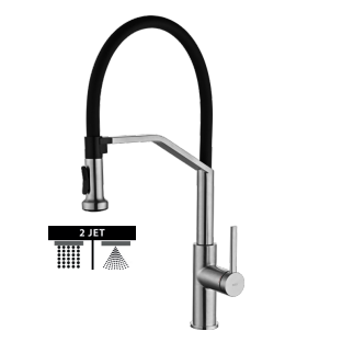 Grifo de cocina monomando Véneto níquel cepillado de Imex