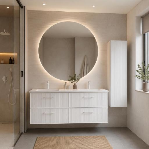 Mueble de baño encastrado 4 cajones Blanca suspendido de AVILA DOS [4]
