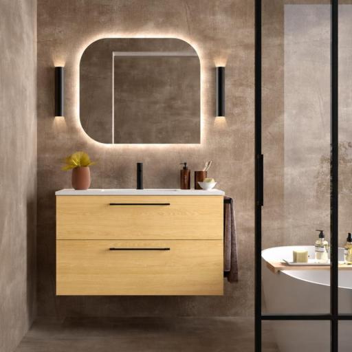 Mueble de baño encastrado Carmen 2 o 4 cajones suspendido estructura oculta de Avila Dos [4]