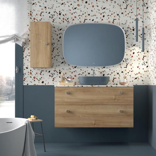 Mueble de baño sobre encimera Carmen 2 cajones suspendido estructura oculta laminados de Avila Dos [2]