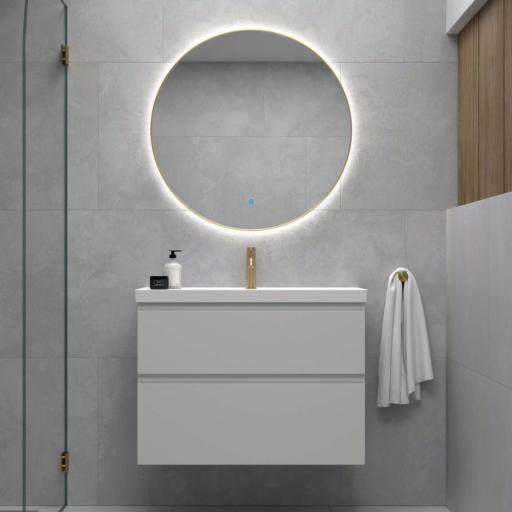 Mueble de baño Elena 2 cajones suspendido con lavabo Three de Avila Dos [0]