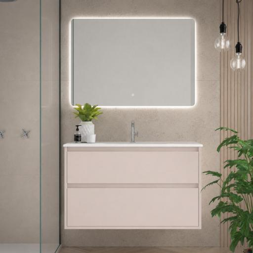 Mueble de baño encastrado Carmen 2 o 4 cajones suspendido costados vistos de Avila Dos [0]