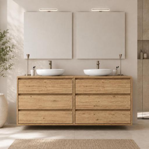 Mueble de baño sobre encimera Carmen 6 cajones suspendido costados vistos de Avila dos [3]