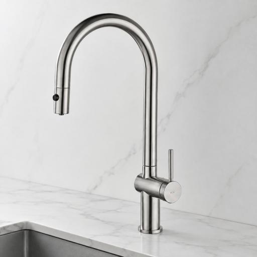 Grifo de cocina monomando con osmosis Lazio níquel cepillado de Imex