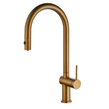 Grifo de cocina monomando extraíble Lazio oro rosa cepillado de Imex