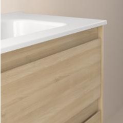 Mueble de baño Alfa Compact suspendido 120 cm 2 cajones con 2 puertas seno desplazado izquierda promocion de Royo [1]