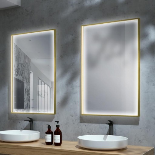 Espejo de baño Ability con luz perimetral rectangular de Ledimex