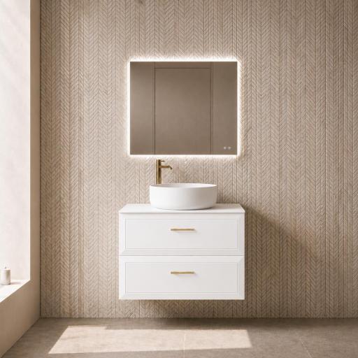 Mueble de baño Delta 2 cajones suspendido sobre encimera de VIsobath [3]