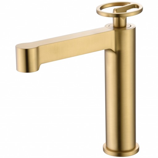 Grifo lavabo monomando Olimpo oro cepillado de Imex [0]