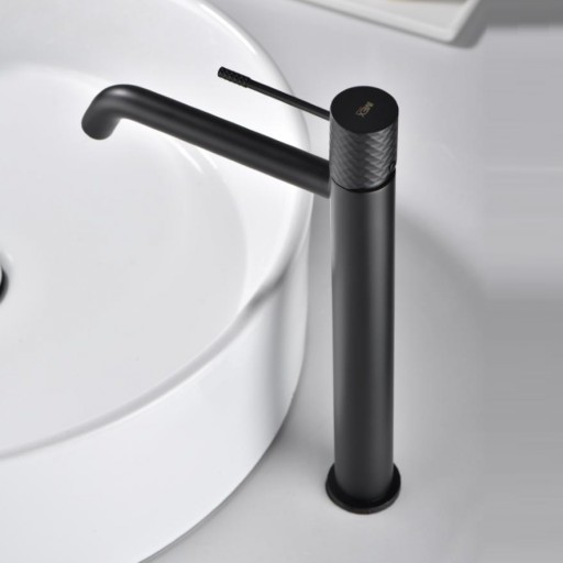 Grifo lavabo alto monomando Génova negro mate de Imex [1]