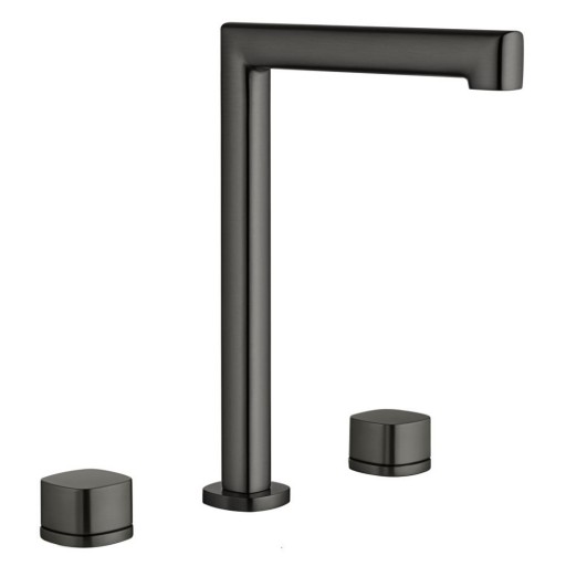 Grifo bimando de lavabo alto sobre encimera Toscana black gun metal de Imex [0]